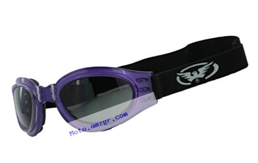 Global Vision Eyewear Adventure Purple Riding Goggles with Smoke Lenses
