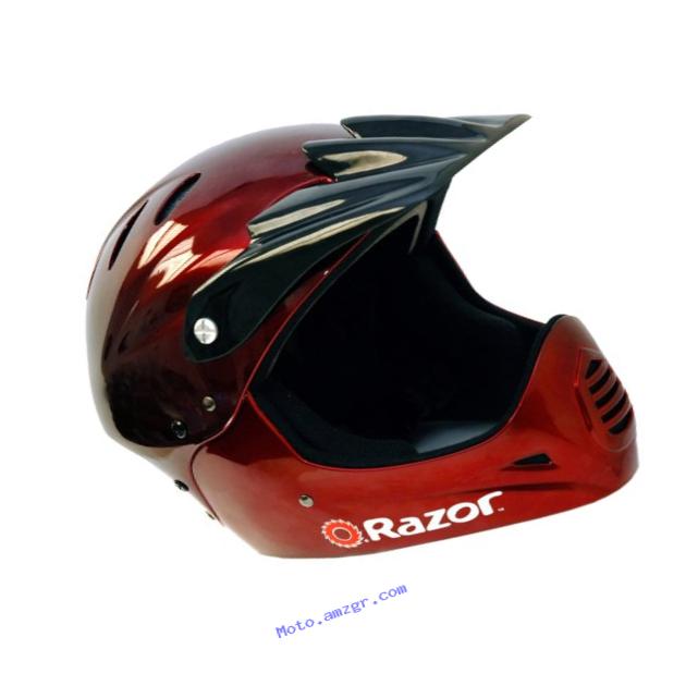 Razor Full Face Youth Helmet, Black Cherry