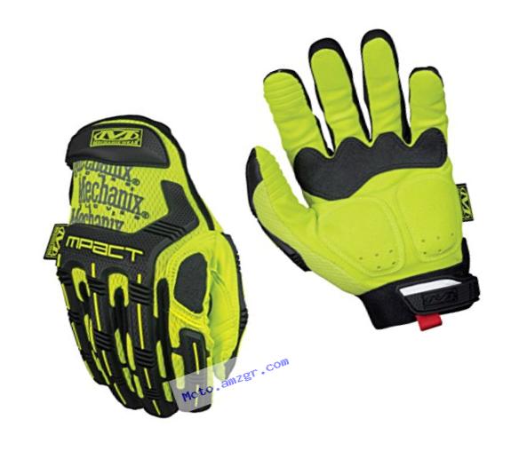 Mechanix Wear - Hi-Viz M-Pact Gloves (Large, Fluorescent Yellow)